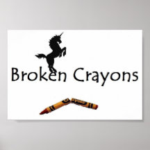 Affiche cassée de crayons