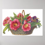 Affiche colorée d'arrangement floral