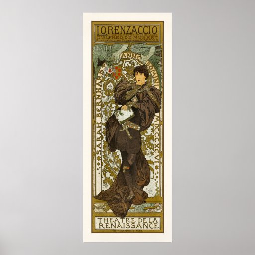 Affiche/copie : Mucha - Lorenzaccio - art Nouveau