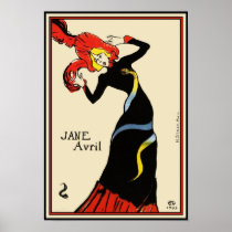 Affiche/copie :  Toulouse Lautrec - Jane Avril