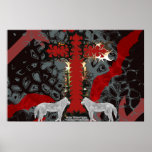 Affiche croisée de loup