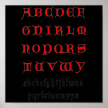 Affiche d'alphabet