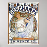 Affiche d'Alphonse Mucha : Bleu Deschamps de Nouve