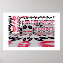 Affiche d'amour d'art de bruit de puma