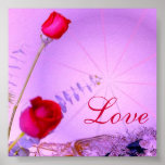 Affiche d'amour de Roses'n