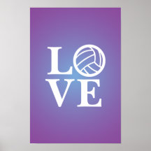 Affiche d'amour de volleyball