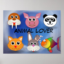 Affiche d'amoureux des animaux