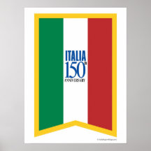 Affiche d'anniversaire de l'Italie 150th