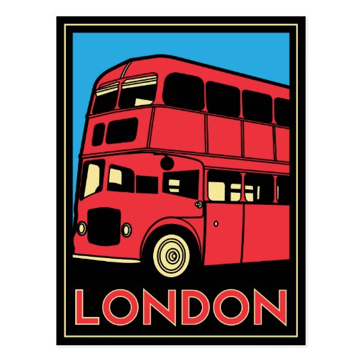 Affiche d'art déco de Londres Cartes Postales