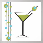 Affiche de barre de Martini