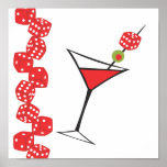 Affiche de barre de Martini