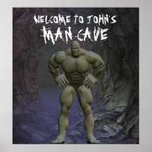 Affiche de caverne d'homme