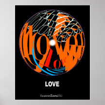 affiche de cercle d'énergie d'amour