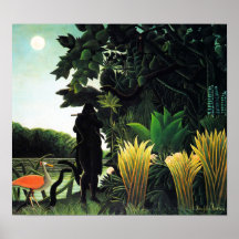 Affiche de charmeur de serpent de Henri Rousseau
