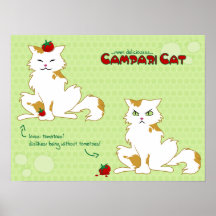 Affiche de chat de Campari