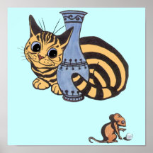 Affiche de chat et de souris