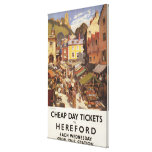Affiche de chemin de fer de scène du marché toile tendue sur châssis