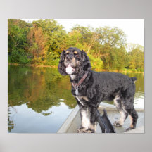 Affiche de chien de Fishing