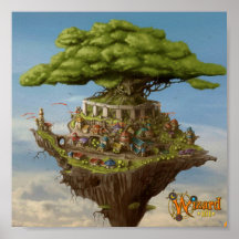 Affiche de concept de ville du magicien Wizard101
