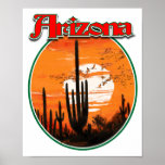 Affiche de coucher du soleil d'automne de l'Arizon
