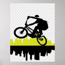 Affiche de cycliste de BMX