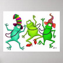 Affiche de danse d'impression d'art de trois greno
