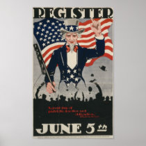 Affiche de Dat de drapeau du cru WW 1