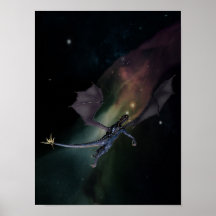 Affiche de dragon en vol