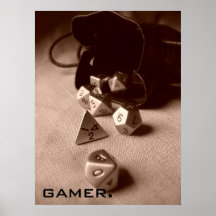 Affiche de Gamer de sépia