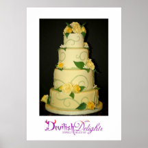 Affiche de gâteau de mariage