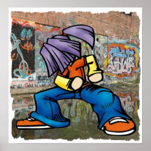 Affiche de graffiti de hip hop