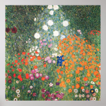 Affiche de Gustav Klimt Blumengarten