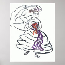 Affiche de jeune mariée