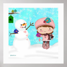 Affiche de jour de neige