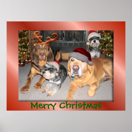 Affiche de Joyeux Noël de chiot