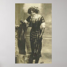 affiche de la femme 1900's de fantaisie
