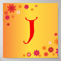 Affiche de la lettre J
