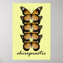 Affiche de papillons de chiropractie petite
