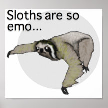 Affiche de paresse d'Emo
