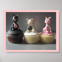 Affiche de petits gâteaux de chat