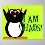 Affiche de pingouin de chaos