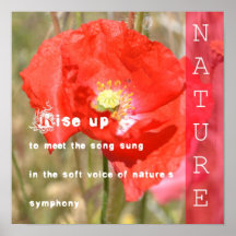 Affiche de poésie du symphonie de la nature