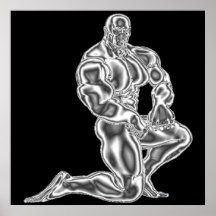 Affiche de pose du culturisme des hommes