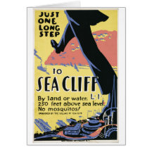 Affiche de publicité de New York de falaise de mer Carte De Vœux