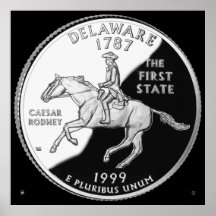 AFFICHE DE QUART D'ÉTAT DU DELAWARE
