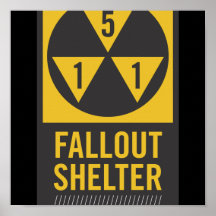 Affiche de retombées radioactives