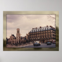 Affiche de rue de Paris avec le cadre