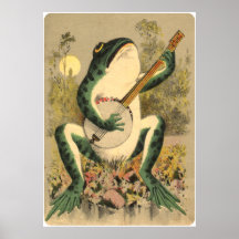 Affiche de sérénade de grenouille