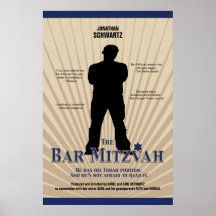 Affiche de star de cinéma de Mitzvah de barre dans