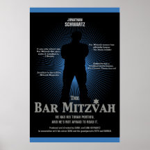Affiche de star de cinéma de Mitzvah de barre dans